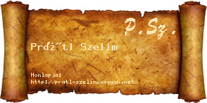 Prátl Szelim névjegykártya